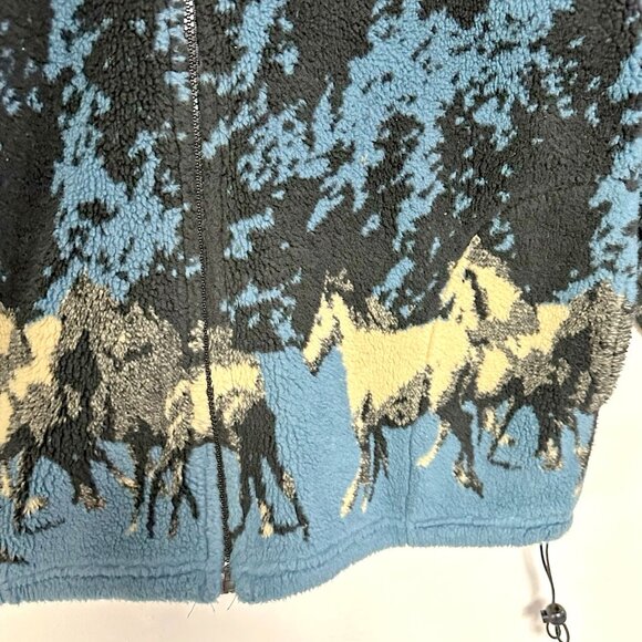 VTG Horse Pattern Fleece Jacket - Picture 2 of 10